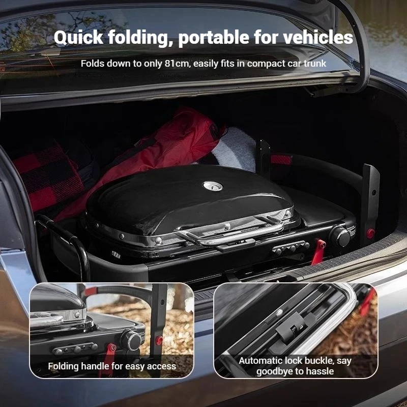 

Mini Traveler Gas Stove Small Outdoor Portable Grill Easy Clean High Efficiency Safe Durable For Camping Picnic Barbecue Stewing