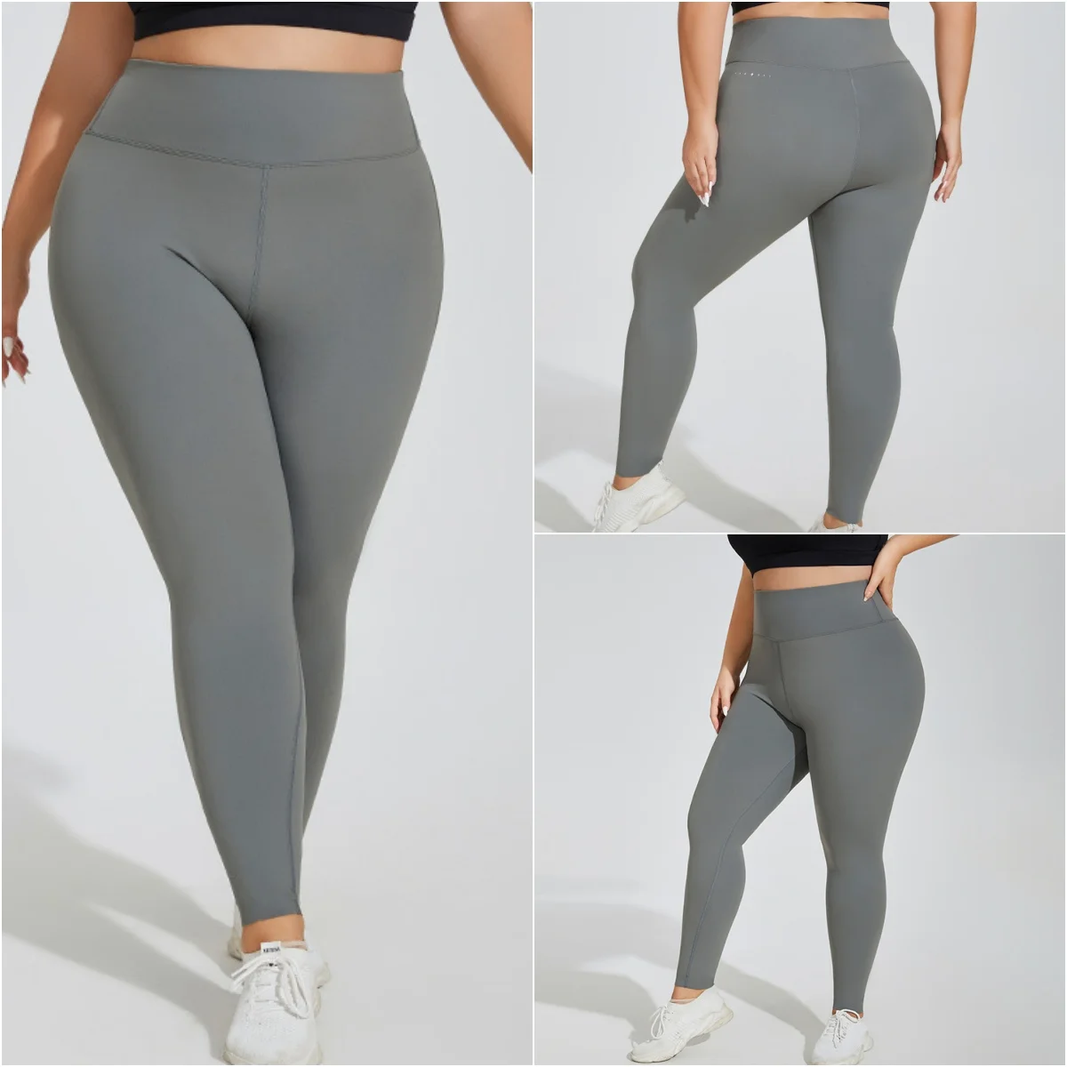 Women Yoga Leggings High Waist Plus Size Gym Pants Stretch Oversize Fitness Workout Leggings Naked Extended Size Women Pants