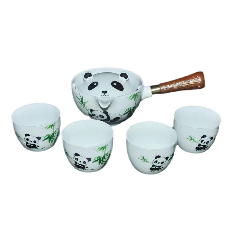 Imagem -05 - Conjunto de Copo de Cerâmica Panda Chá de Viagem Presente da Mão Criativa Copa do Escritório Lembrança de Negócios