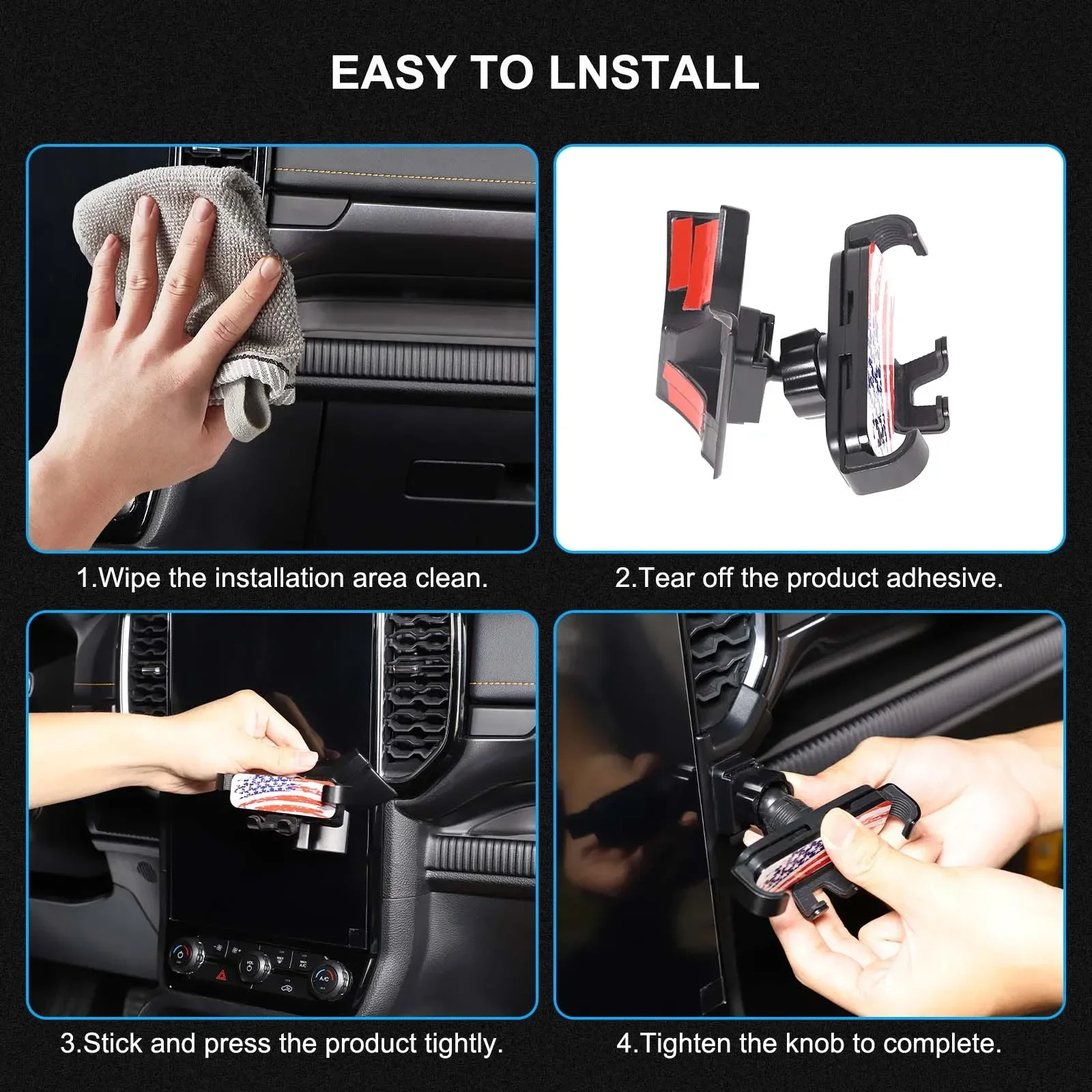 

For Ford Ranger T9 2023+ Car central control air outlet right side Mobile phone holder GPS navigation holder Auto accessories