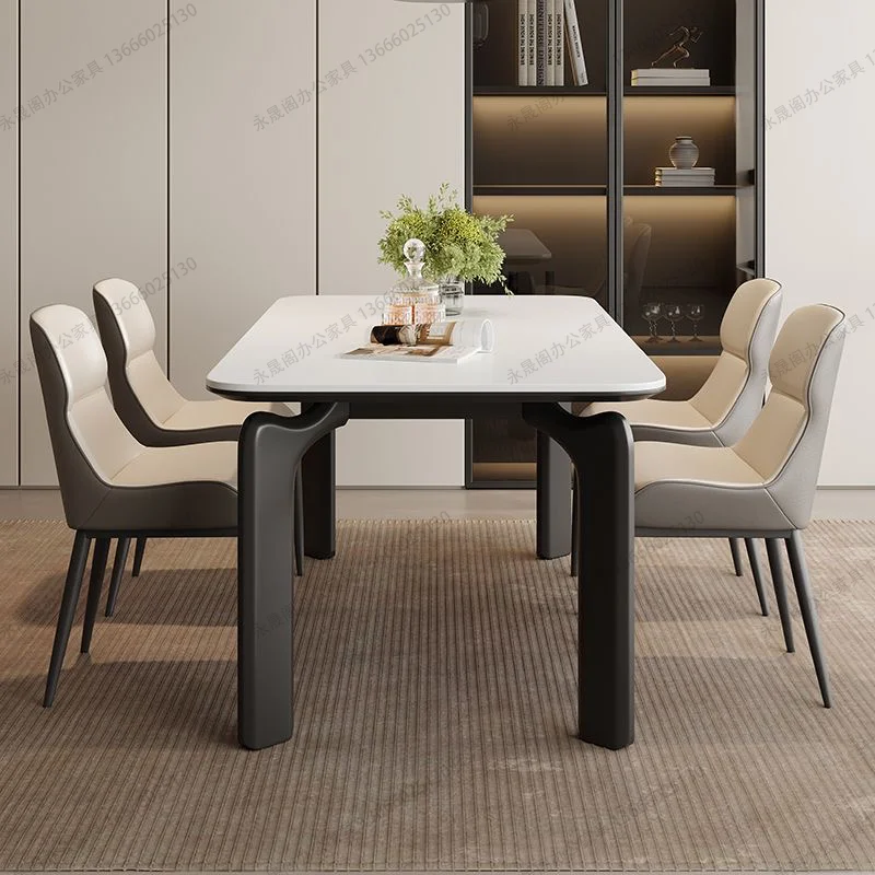 أرجل طاولة طعام من البلاط الصخري الإيطالي، دعامة أرجل الفيل من الفولاذ الكربوني، إطار طاولة من الخشب الصلب، إطار دعم للمكتب، طعام رخامي