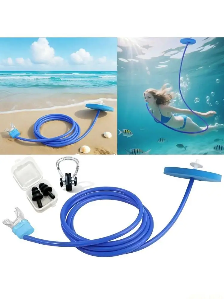U2JB Adult Dry Snorkels Breathing Tube for Swim Training and Surfaces Snorkeling, Full Dry Design, Silicone Build for Water Play