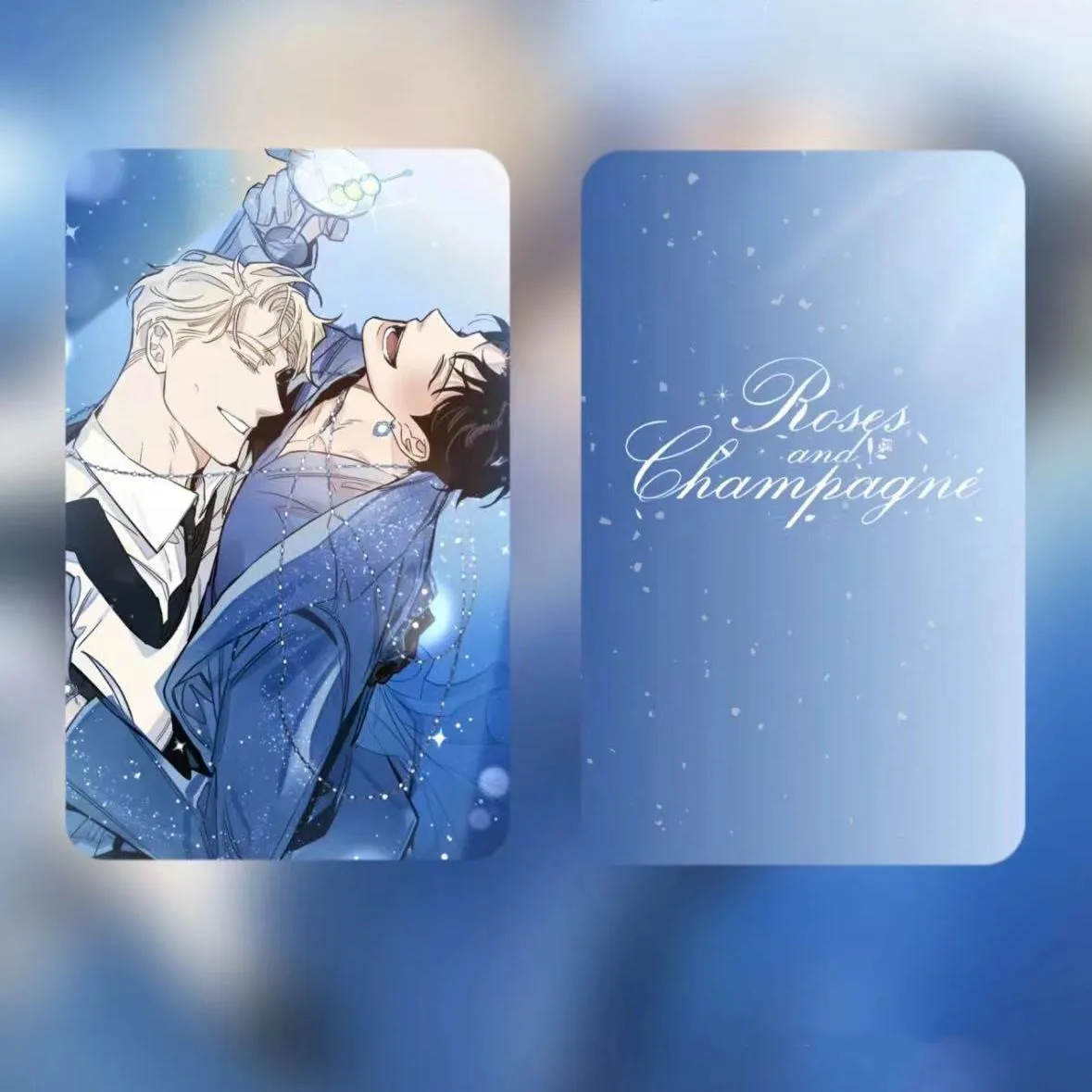 Rose and Champagne 3 Inches Card Collection Leewoon Cute Book Clip Pagination Mark Korean BL Manwha 장미와 샴페인 Goods Friend Gift