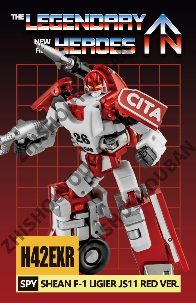 Exclusive Diy DIY NEWAGE NA transforming robot action map H42EXR SHEAN F-1 LIGIER JS11 RED VER character card