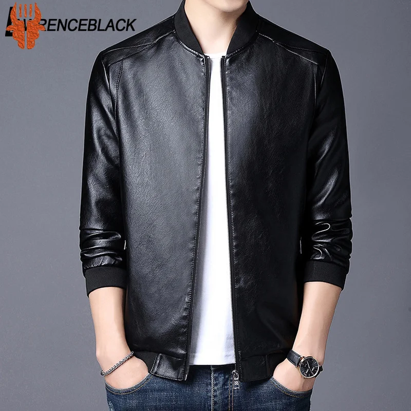 

Men's jackets leather bomber jacket leather for mens new popular Korean style slim thin trendy clothes mens PU coats plus size