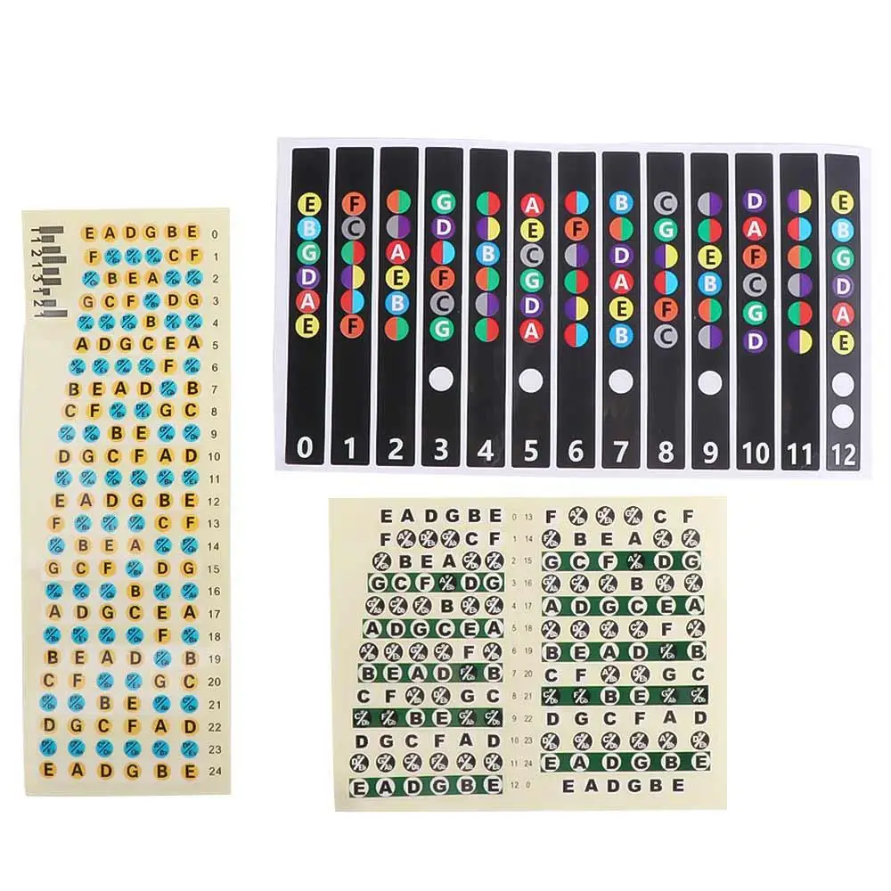 Stickers Musical Scale Electric Guitar Guitar Chord Stickers Fretboard Sticker Guitar Scales Stickers Guitar Note Sticker