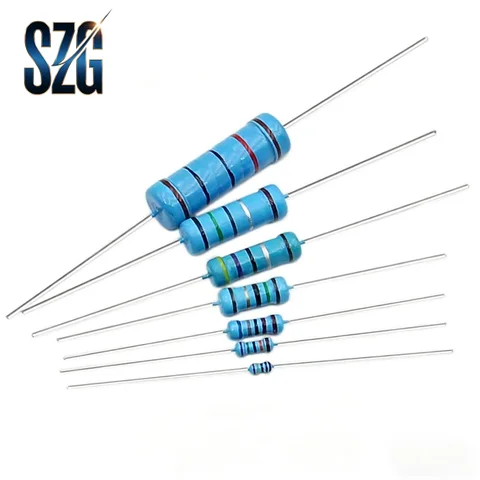 20Pcs/Lot 1W Carbon film Resistance 0R~10M 1% Metal film Resistor 1R 10R 100R 1K 22K 100K 1M 4.7M 5.6M 10M ohm Power Resistance