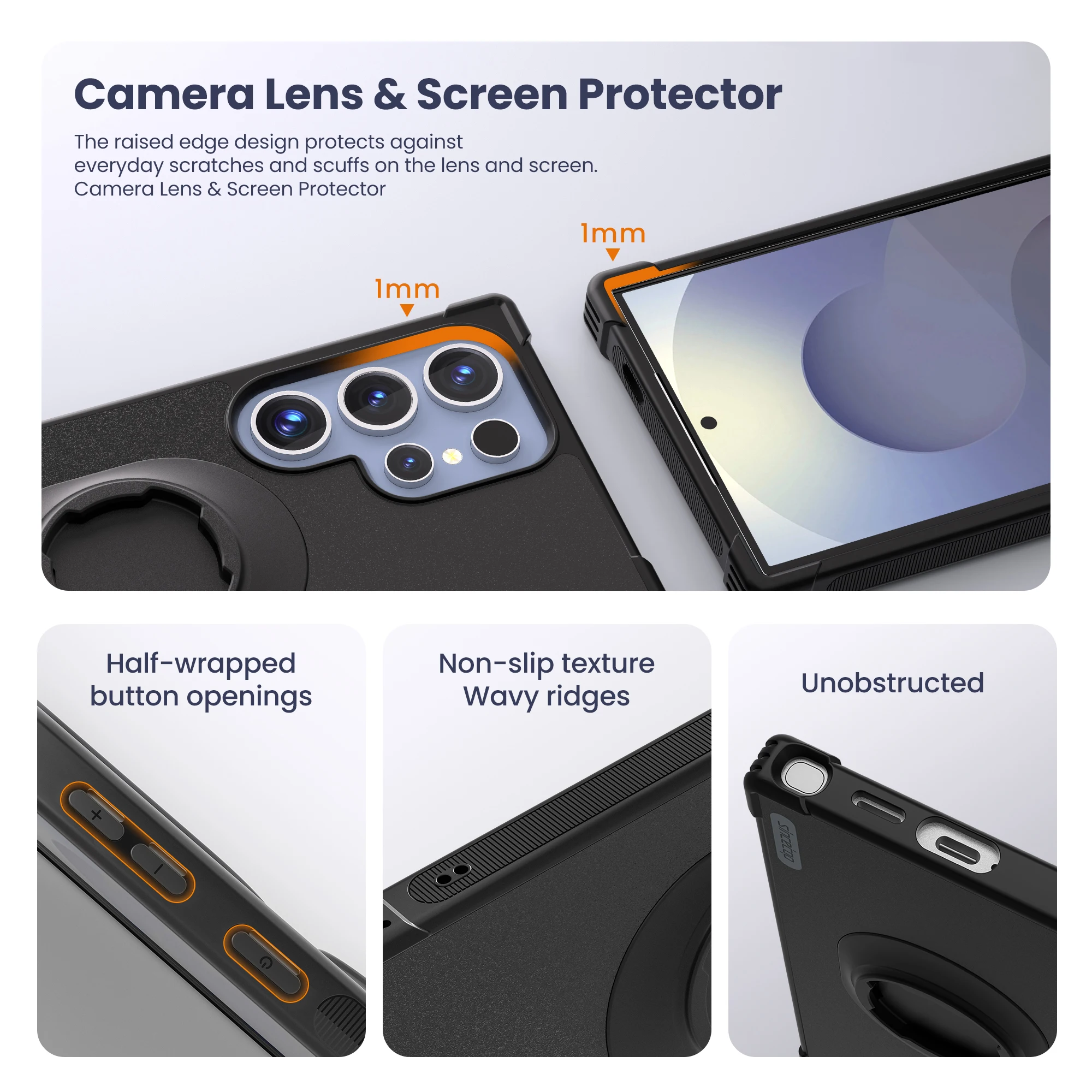 Odporne na wstrząsy etui do Samsung Galaxy S24/S25/S24U/S25 Ultra, z zabezpieczonym mechanizmem, pasujące do uchwytu na motocykl/rower w stylu Quad. — zdjęcie produktu 4