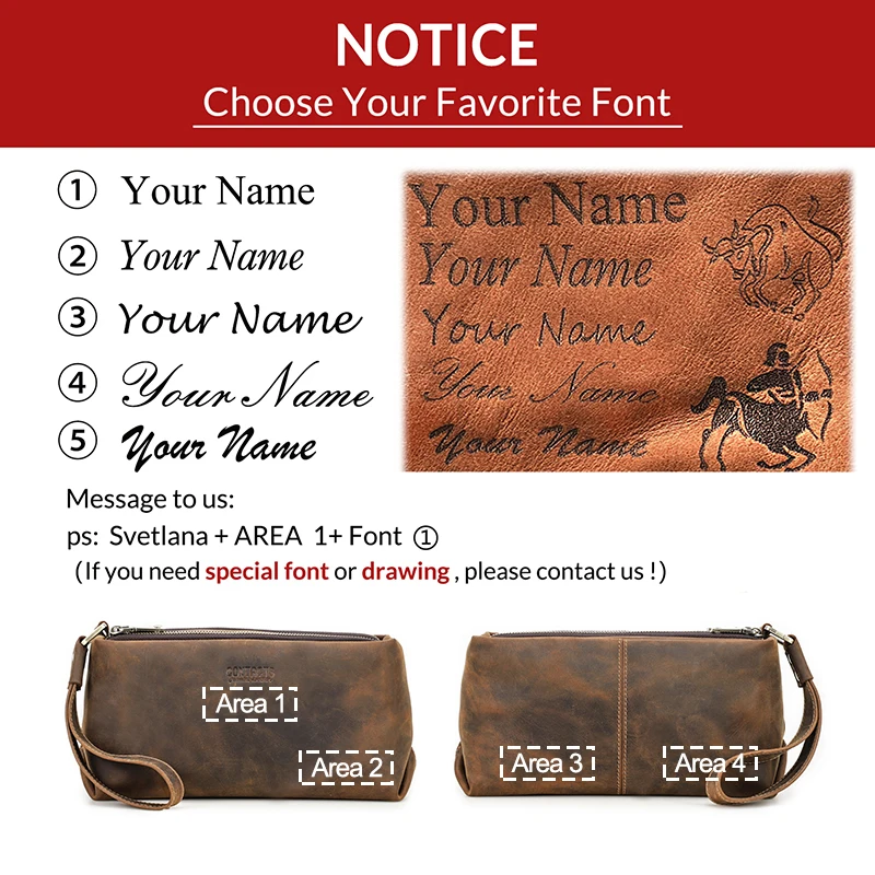 CONTACT'S حقائب يد جلدية أصلية للرجال تخصيص حقائب اليد حقيبة رجالية جيب للهاتف براثن محافظ كبيرة هدايا للزوج #6