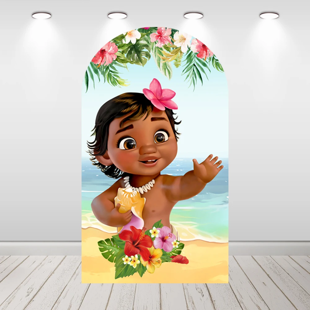 

Moana Birthday Arch Backdrops Ocean Theme Cover Photo Background Party Decoration Banner Supplies