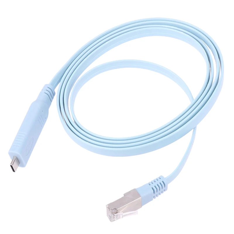 (.) 1.5m Usb C To Rj45 Console Cable Rs232 Serial Adapter For Router Rj 45 Data  Converter Type-C Switch Control Cables