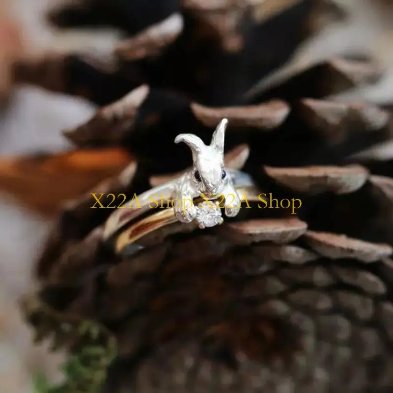 Unique Elegant Rabbit Inspired Ring Collection Lightweight Comfort Fit User Friendly Metal Crystal Accented Daily Wear
