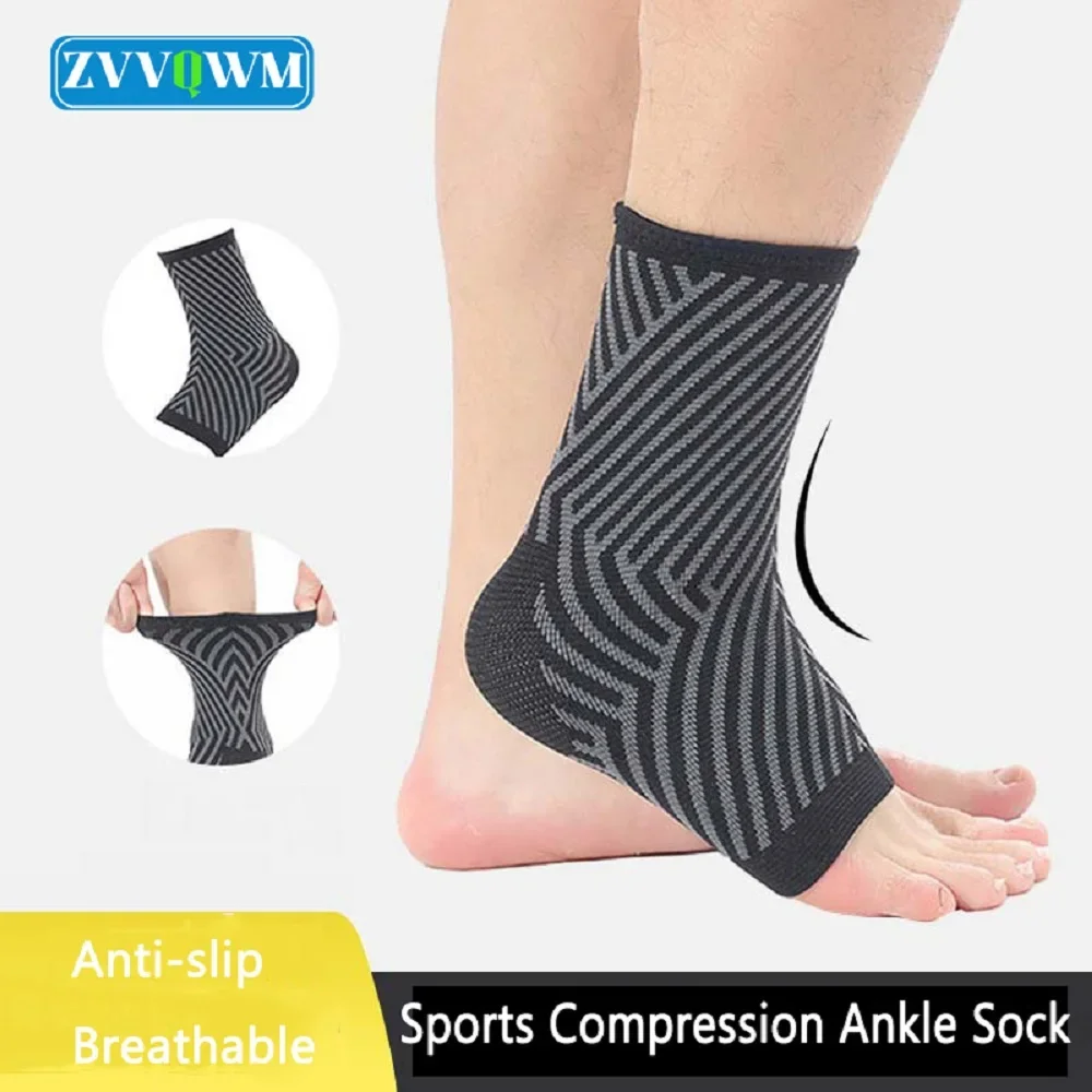 

1Pair Plantar Fasciitis Ankle Sleeve Socks Women Men Elastic Sports Arch Support Swelling Sprained Toeless Ankle Sleeves Running