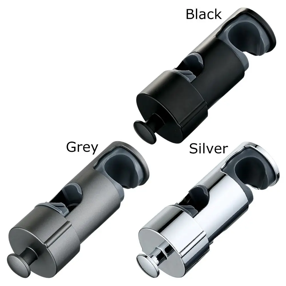 Round Pipe Shower Head Holder Adjustable Replacement Bathroom Slide Bar Shelf Rotatable Sprayer Fixed Base