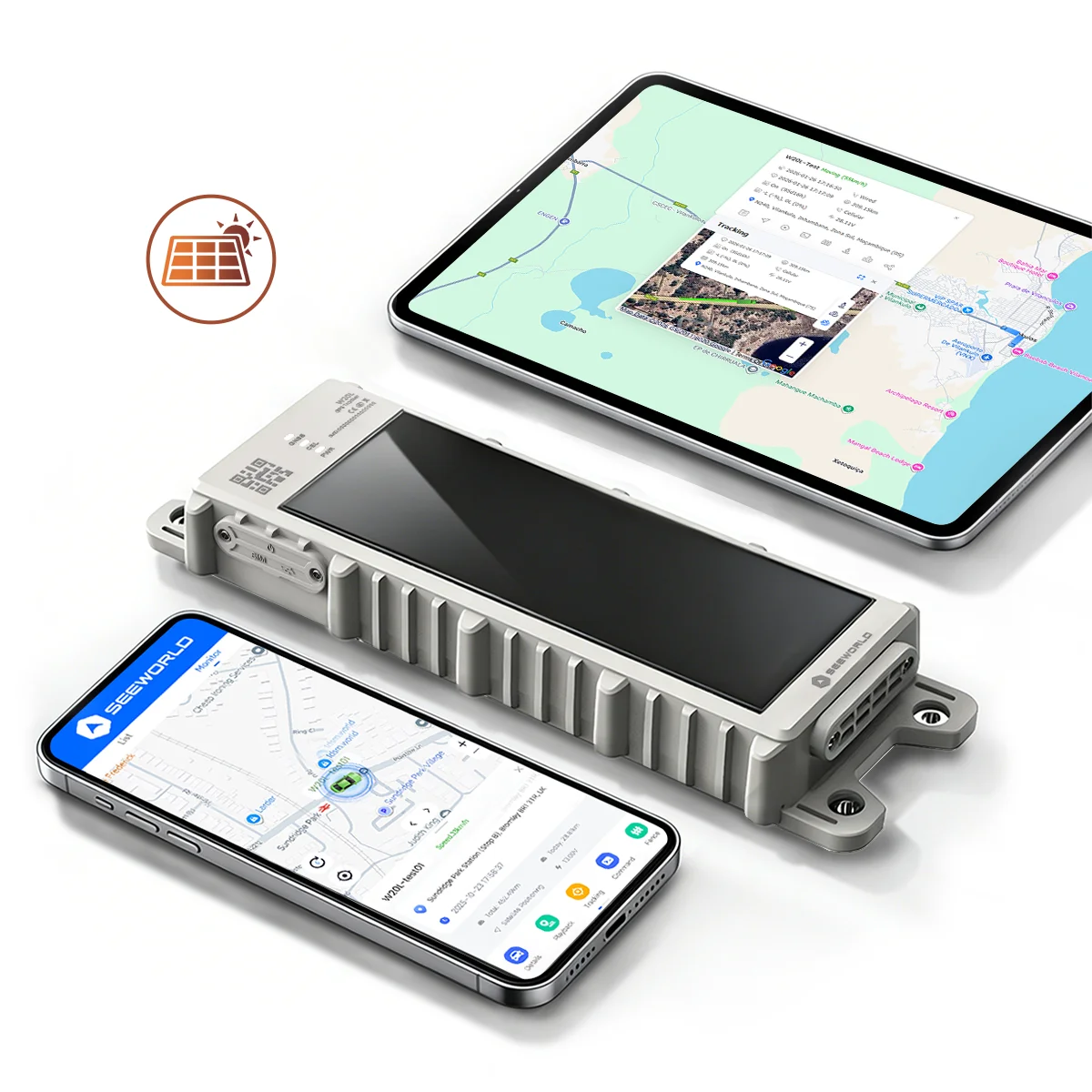 2026 solar 4 G LTE GPS tracker W 20 L 12000 m Ah waterproof with Android app and PC app for fishing boats and trailers