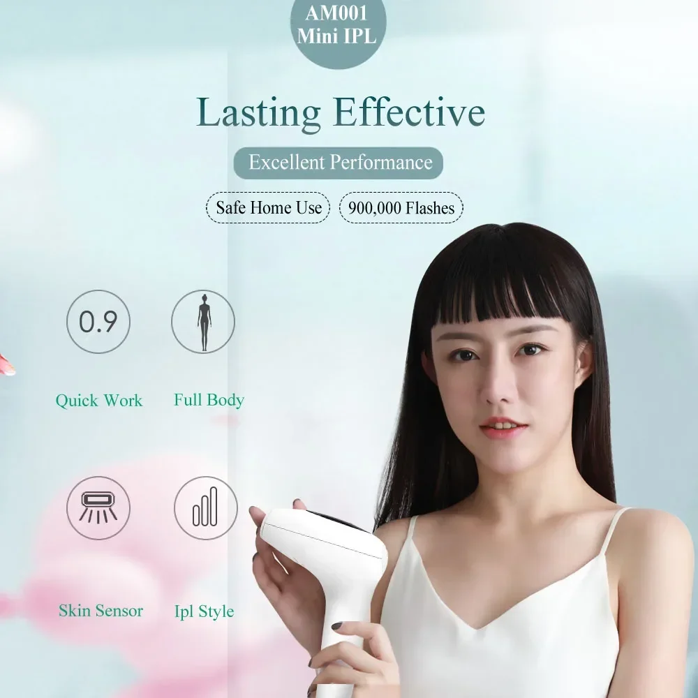 2024 Laser Epilator Painless For Women Hair Removal Home Use Devices  Facial Body Bikini IPL 900000 Flash Depilator Pulses