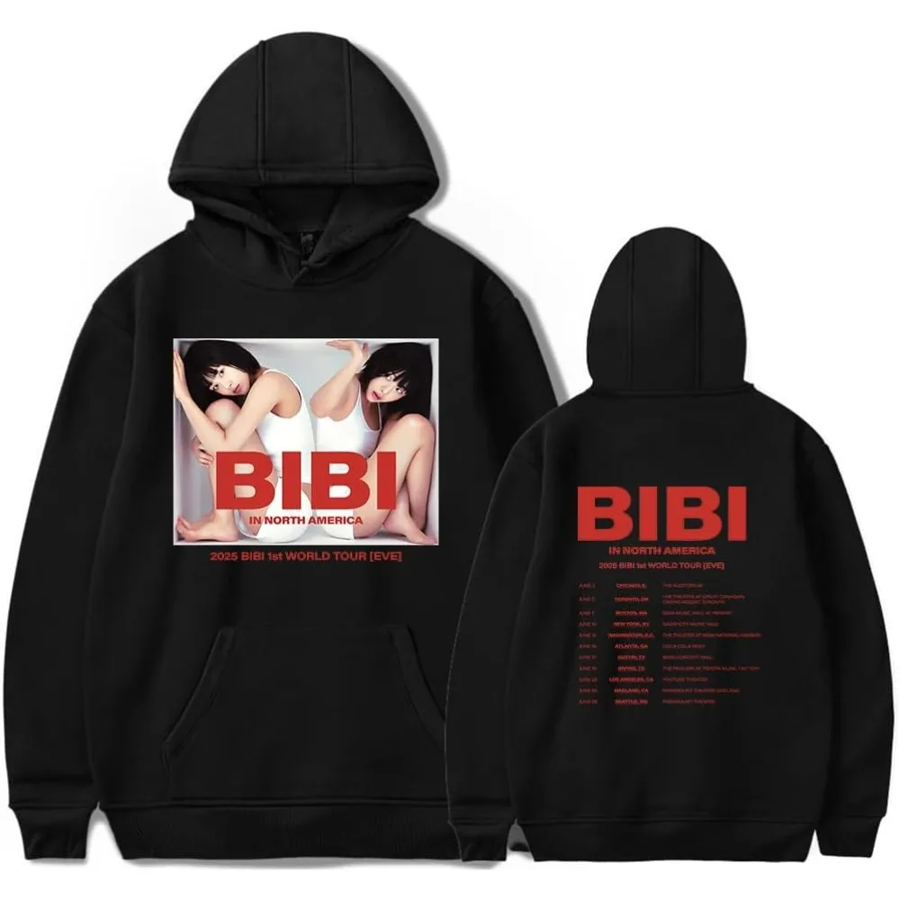 BiBi North America Tour Merch Толстовка с капюшоном для женщин и мужчин Толстовка с длинными рукавами Модный пуловер Одежда