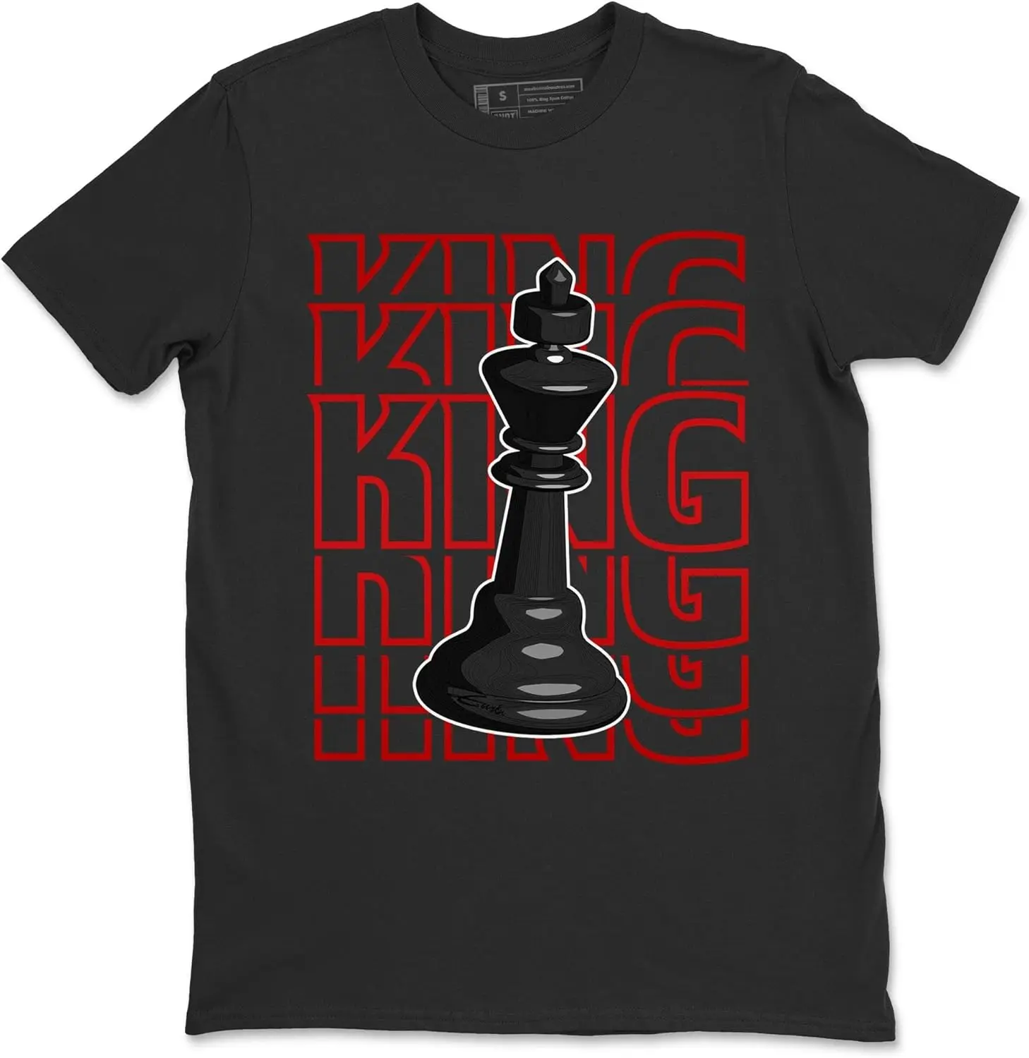 Graphic Tees King Design Printed 1 Heritage Sneaker Matching T-Shirt