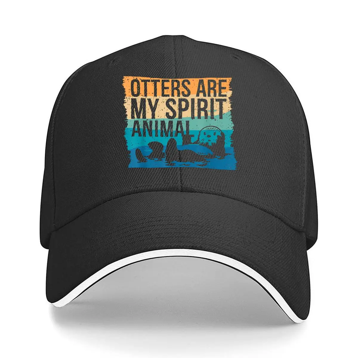 

Otters Spirit Animal Nature Art Print Sandwich Baseball Cap