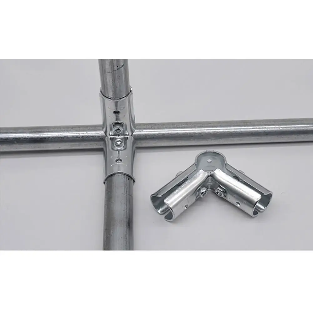 1Pcs New Carbon Steel Galvanized Pipe Joint Round 20/25/32mm Tube Connector Fixed Clamp Furniture Hardware