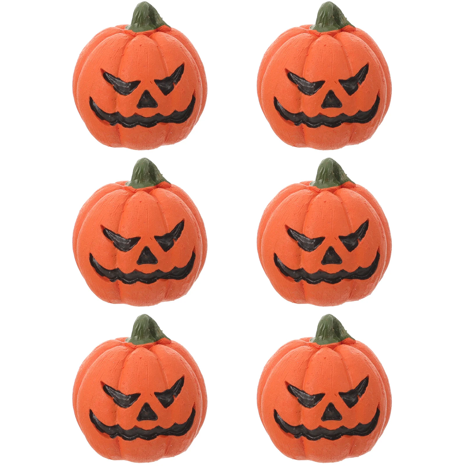 

6Pcs Halloween Mini Pumpkin Decor Resin Craft Ornaments for Home Office Aquarium Scene Setup Decorative Pieces