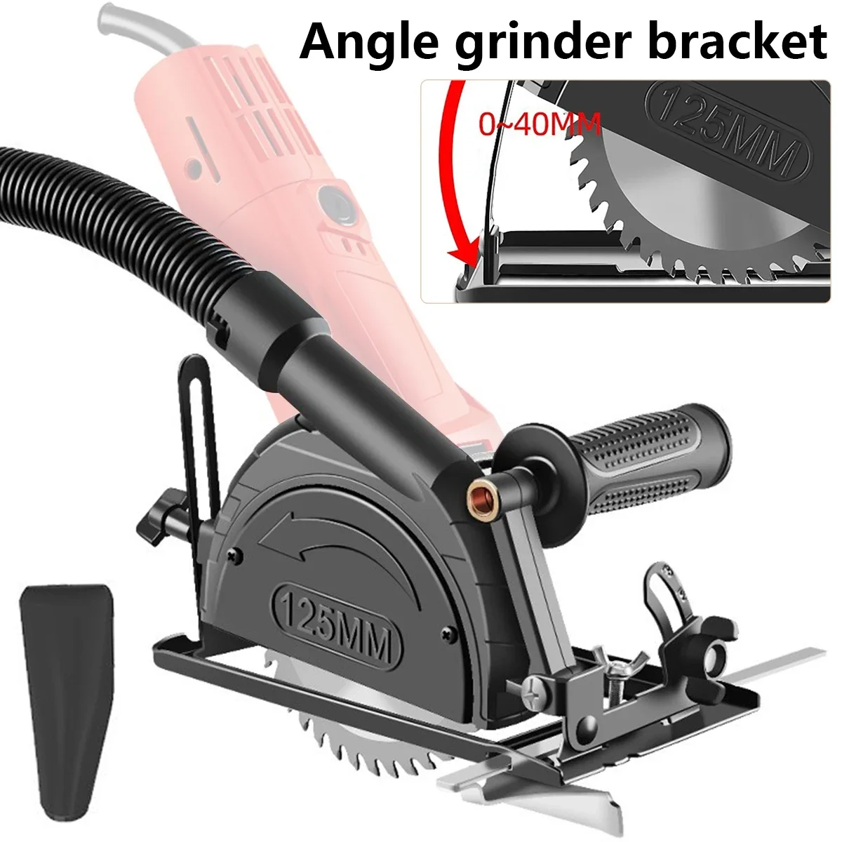 Stable Manual Angle Grinder Converter Suitable for 100-125MM Angle Grinder To Tool Base Bracket 0-40mm Deep Slot Bracket