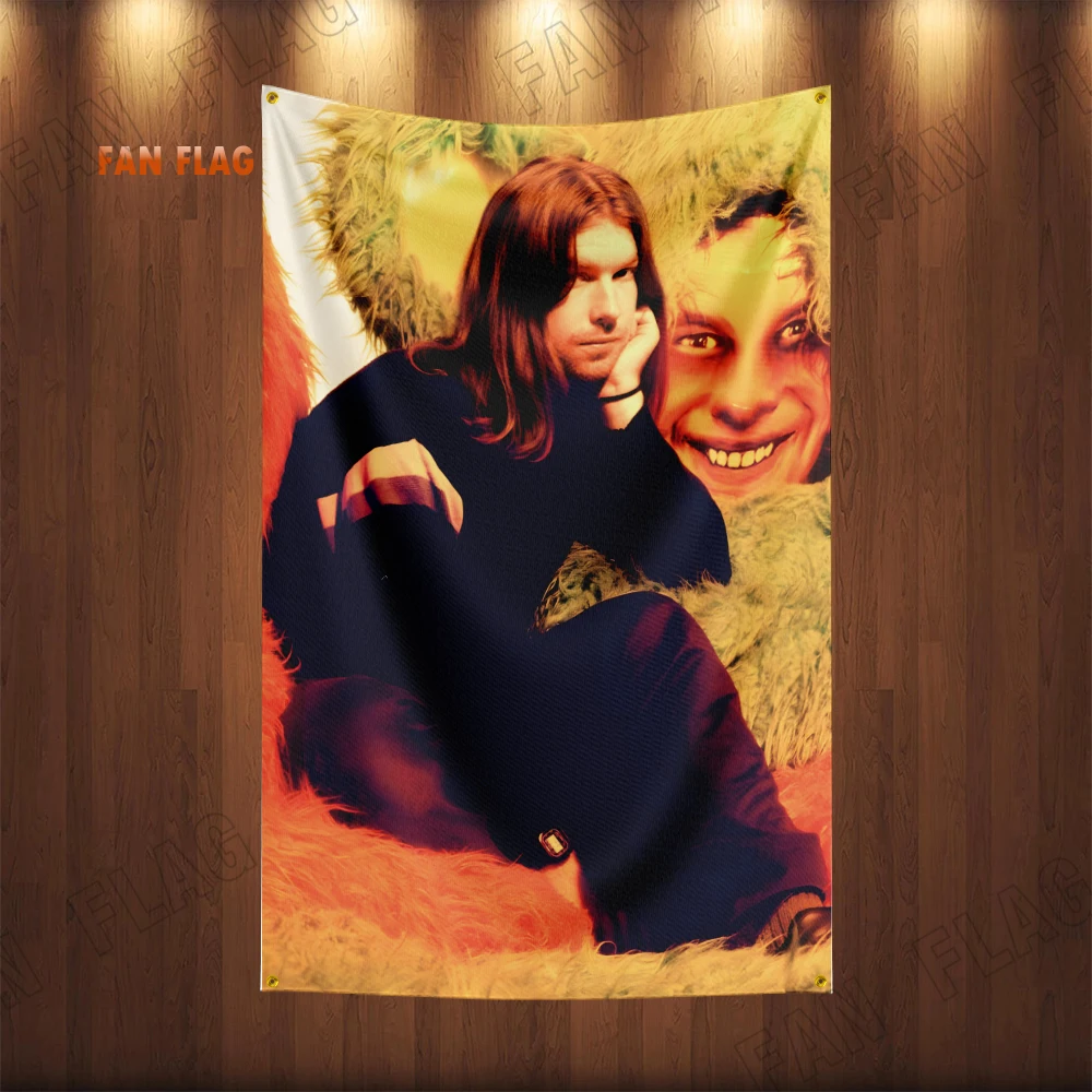 90x150cm Aphex Twins Richard D James Music Flag Polyester Printed Poster Home or Bedroom Decoration Decor Banner Tapestry