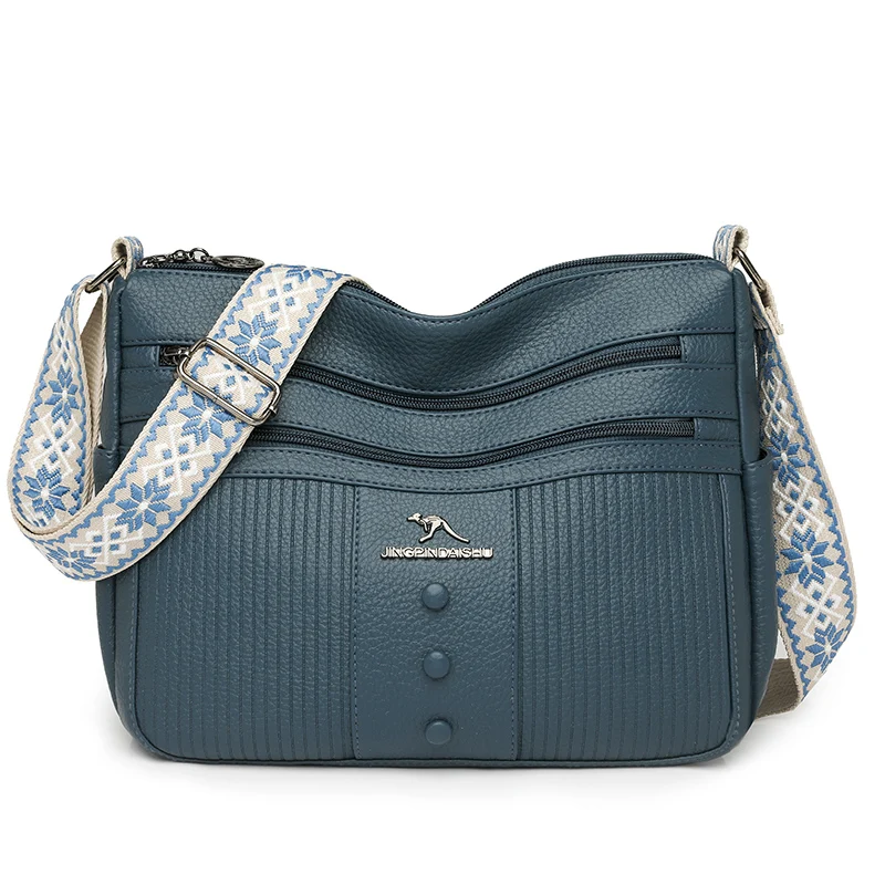 

Fashion Genuine Soft PU Leather Women Tote Bags Luxury Female Shoulder Crossbody Bag Large Capacity Ladies Handbags Sac A Main