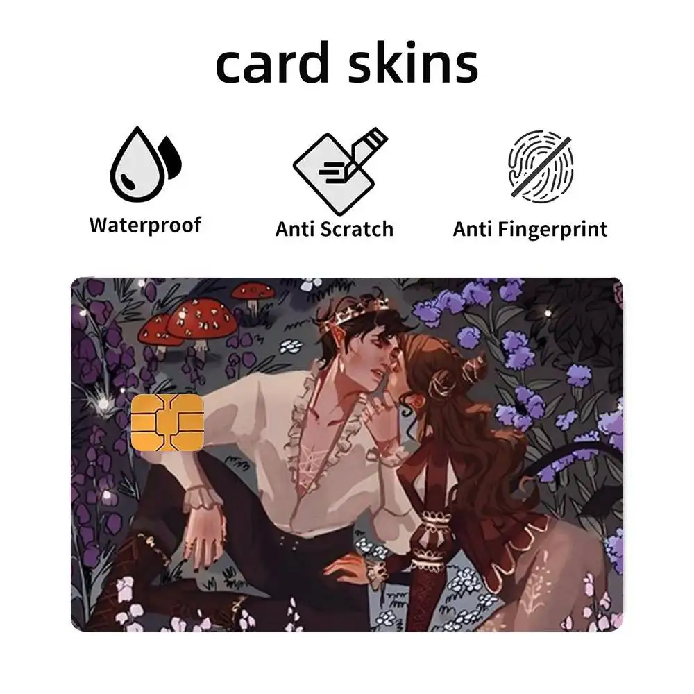 The Cruel Prince J-Jude And C-Cardan Credit Skin Cover Card Stickers 4PCS Film Bus Pass Front Decoration Bank Debit Waterproof