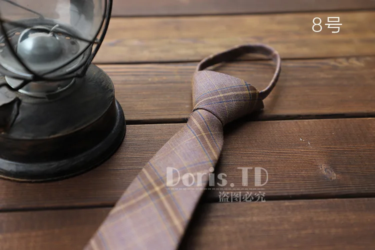 Neue Streifen Plaid Print 6CM Krawatte für Gentleman Hochzeit Party Krawatten Zubehör Elastische Neue Mode Männlichen Zipper Krawatte – Detail 10