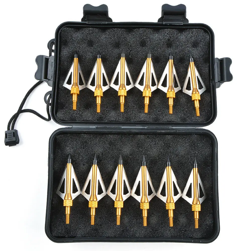 برودهيدس 6/12/24 قطعة 100 جرام نقاط نصائح مع صندوق لسهام الكربون رؤوس السهم ل مجمع قوس منحني القوس الطويل الصيد الرماية #2