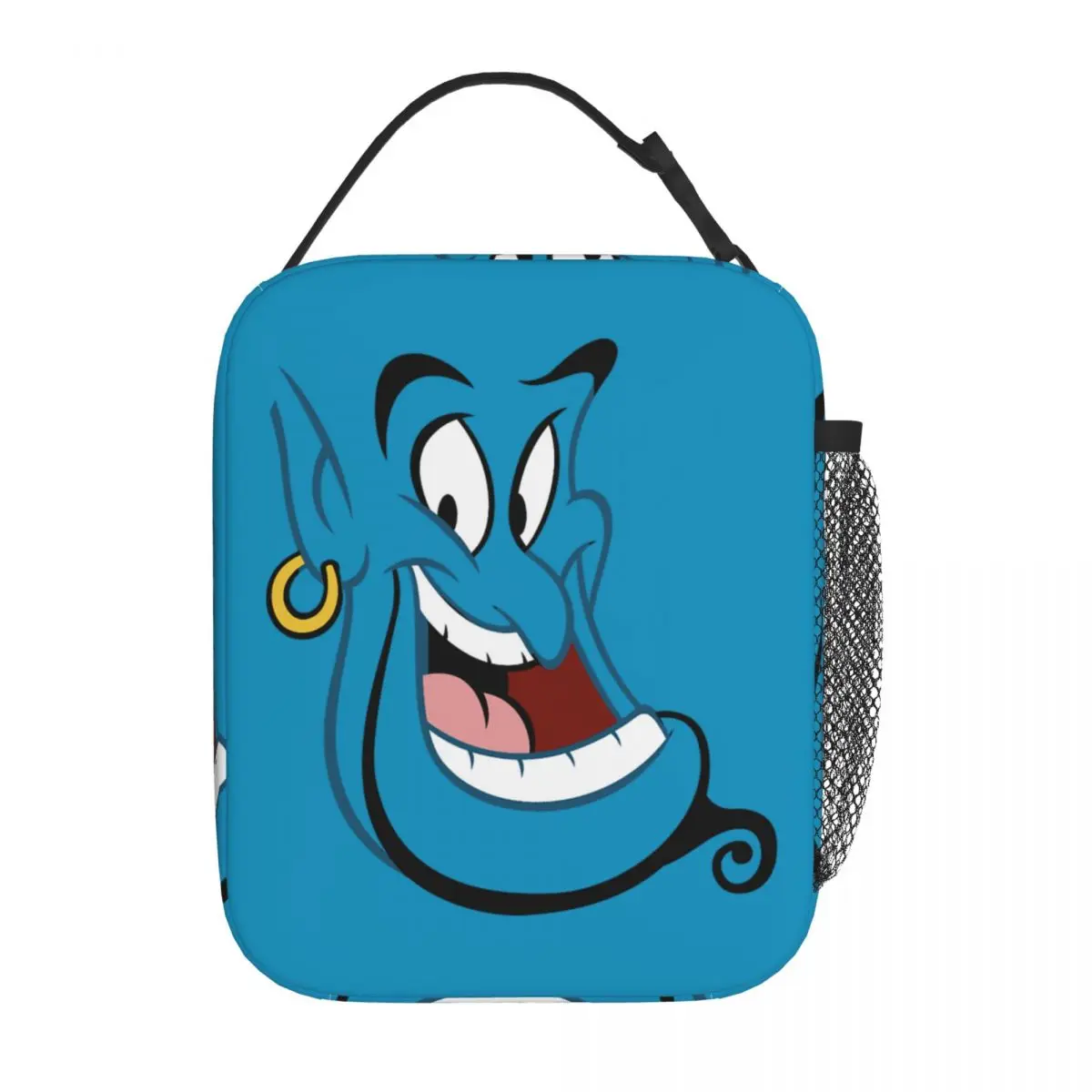 Genie Big Face Aladdins Insulated Lunch Bags Thermal Meal Container High Capacity Tote Lunch Box Food Storage Bags School Travel