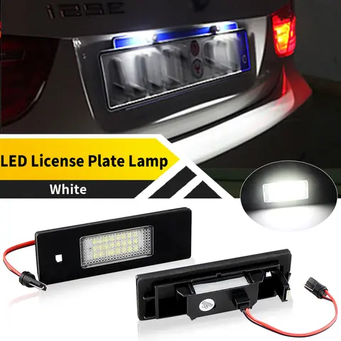 2PCS 화이트 6000K LED 번호 번호판 조명 램프 BMW 1 시리즈 E81 2006-2012 E87/E87N 2004-2012 F20 F21 2011-2020 2PCS 화이트 6000K LED 번호 번호판 조명 램프 BMW 1 시리즈 E81 2006-2012 E87/E87N 2004-2012 F20 F21 2011-2020