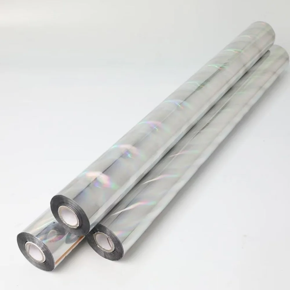 Silver Gold Laser Foil for Fishing Lures DIY Artificial Lure Spoon Accessories Hot Stamping Foil Hologram Holographic Film 64cm