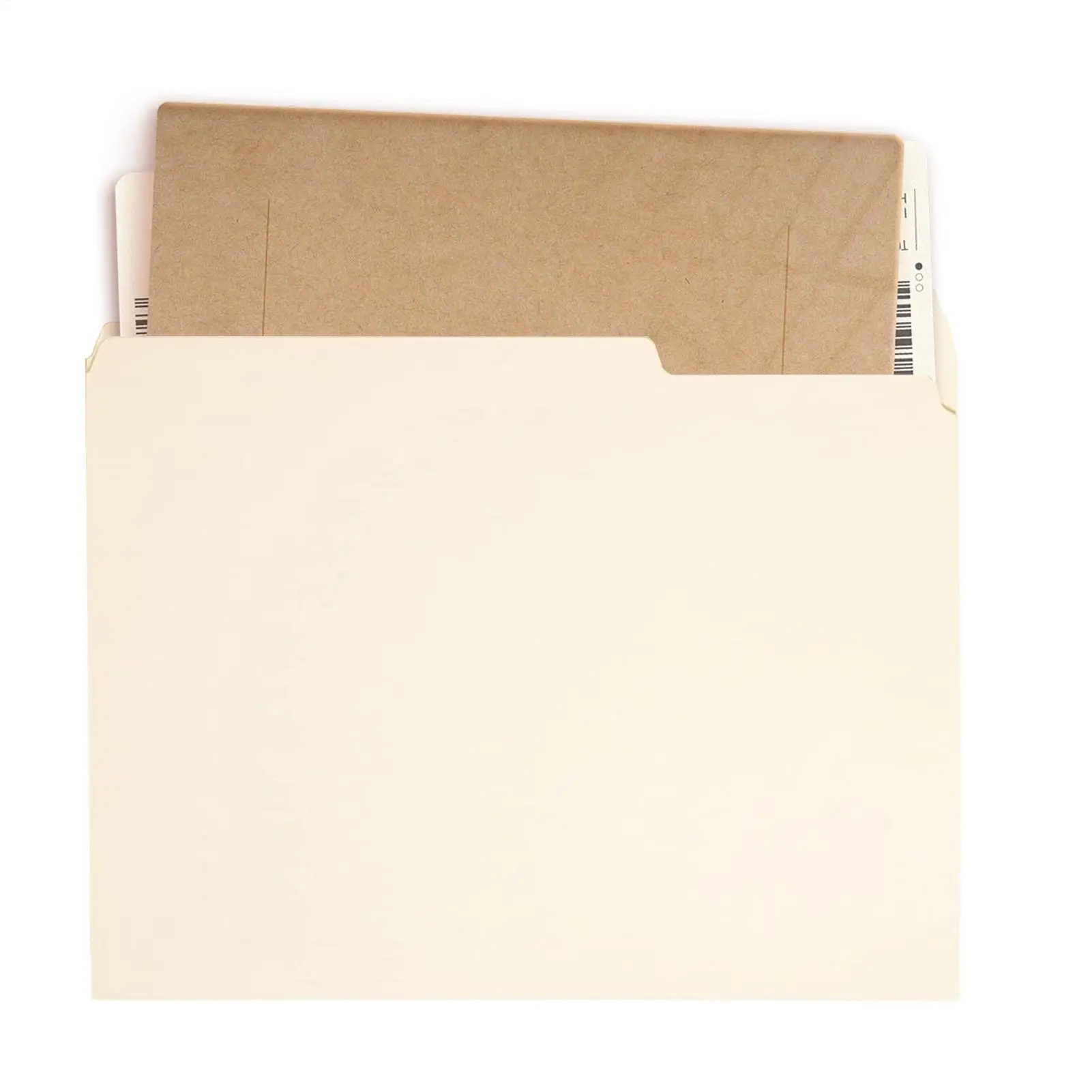 100 Pieces Manila File Folders 1/3 Cut Tabs Paper Folders Offices Supplies Documents Organization For Home School Classroom