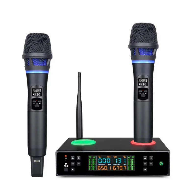 Feedback  Usb Power Output Charging Karaoke Microphone Wireless Recharging Uhf Microphone