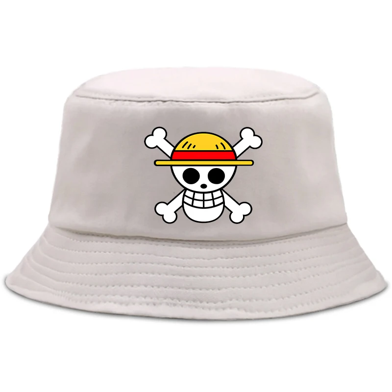 Luffy Gear 5 Summer Hat Women Men Panama Bucket hat Cap The Design Flat Visor Luffy Roronoa Zoro Ullzang Anime Fisherman hat