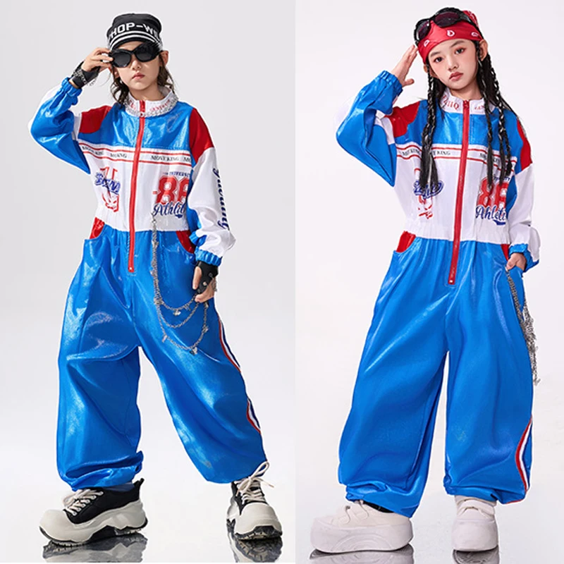 

Kids Cool Hip Hop Clothing Street Wear Boys Girls Jazz Dance Jumpsuit Children K-pop Outfit Stage Dancing Costume XS10407