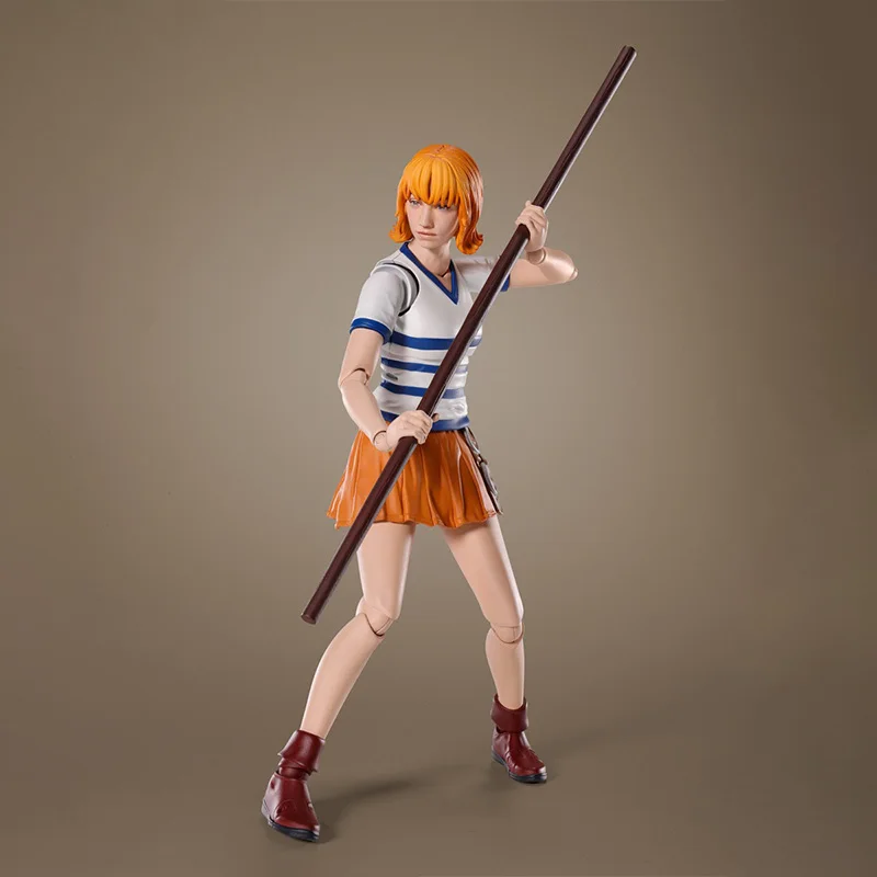 Bandai Original Genuine Figure One Piece Season 1 Model Kit SHF Nami Collection Action Figure Model for Children's Toys Gifts