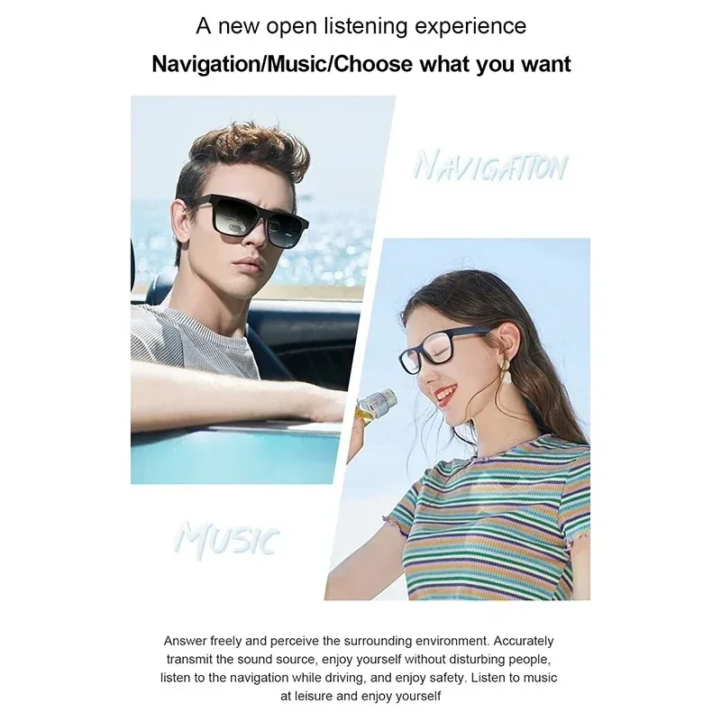 Voor Xiaomi Huawei Bluetooth Slimme Bril Audio Handsfree Bellen Sport Stereo Zonnebril Headsets Muziek Hd Geluid Slimme Bril