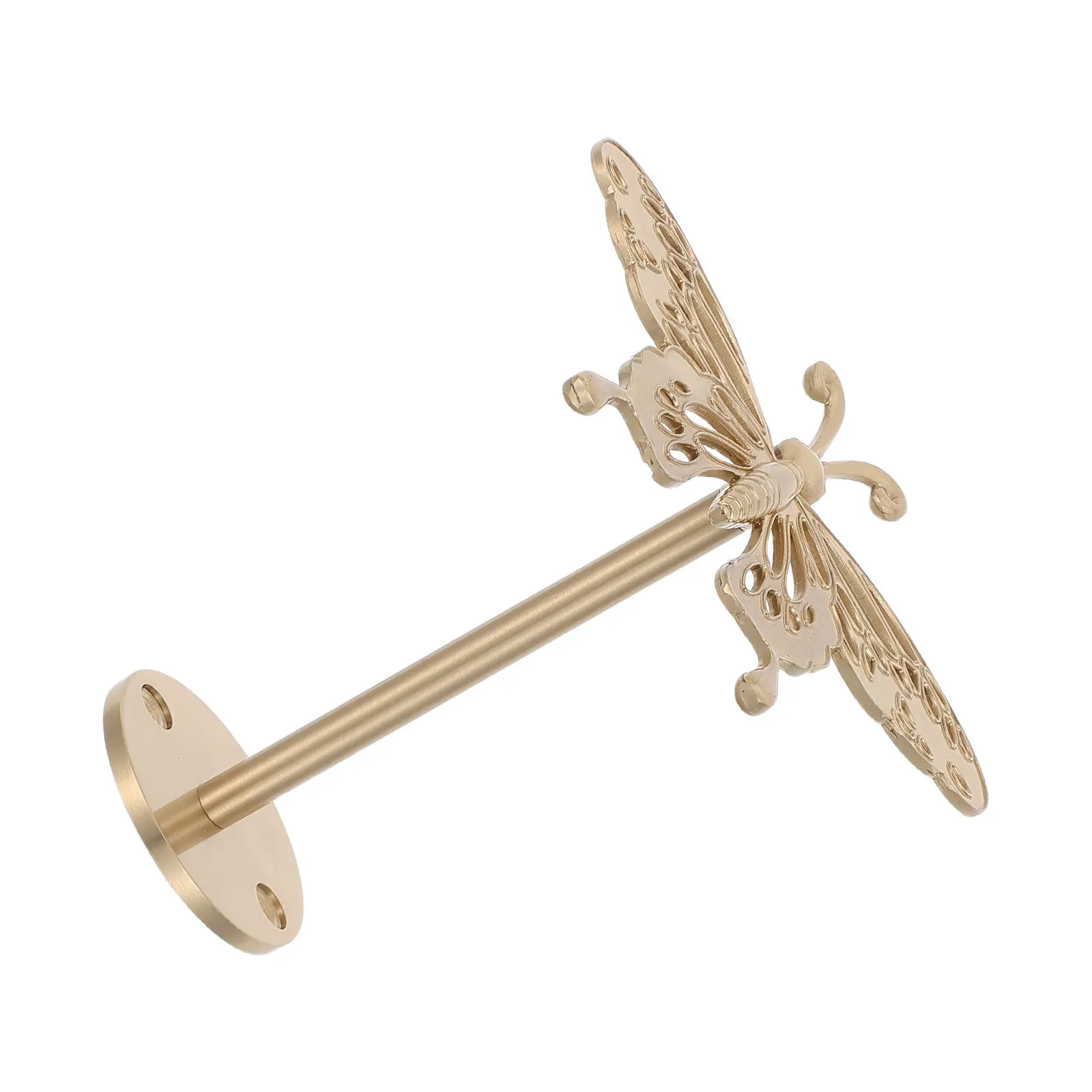 Butterfly Curtain Holdbacks Brushed Gold Wall Mount Tiebacks Decorative Drapery Hooks for Curtains Drapes and Shower Curtain