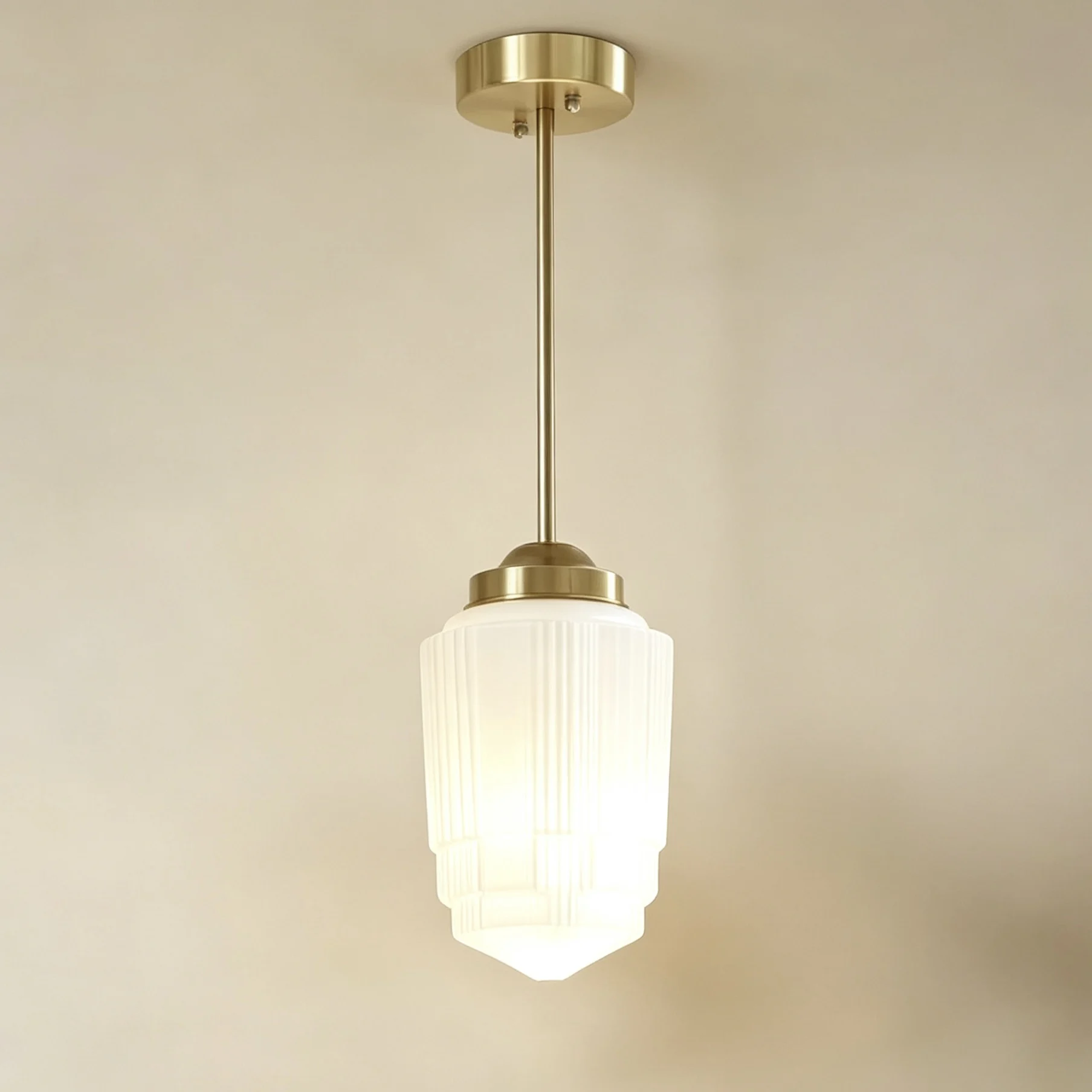 Vintage Brass Glass Pendant/Ceiling Light - Nordic Japanese Style - For Hallway/Balcony/Bedroom/Dining Room/Kitchen/Bar/Café