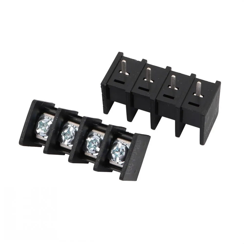 50pcs Pitch 7.62mm 8.25mm 9.5mm 10mm Barrier Screw PCB Terminal Block Straight 2/3/4/5/6/8Pin connectors with Screw holes