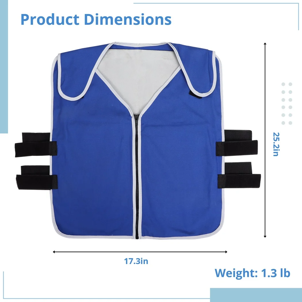 Chaleco refrescante azul de verano para chaleco de rescate contra incendios de alta temperatura con paquetes de hielo, ropa refrescante para clima caliente, chaleco fresco, abrigo
