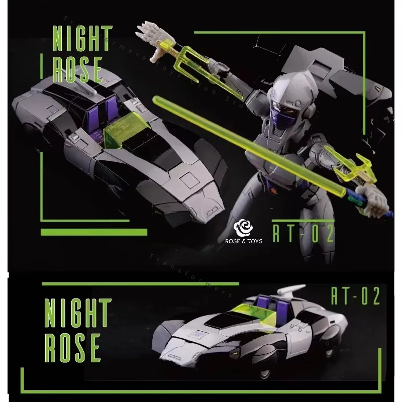 In Stock Transformers Cybertron Warrior RT-02 Night Rose KO MP-55 Arcee Action Figure Model Collection Toy Gift