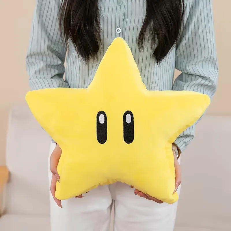 nieuwe 30cm pentagram pluche superster Mario cartoon Mega StarPower beroemdheid kinderhuisdier zachte vulling speelgoed schattige pop