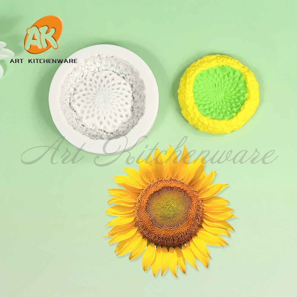 Sunflower Stamen Pistil Silicone Mould Sugarcraft Fondant Chocolate Mold Cake Decorating Tools Resin Clay Molds Kitchen Bakeware