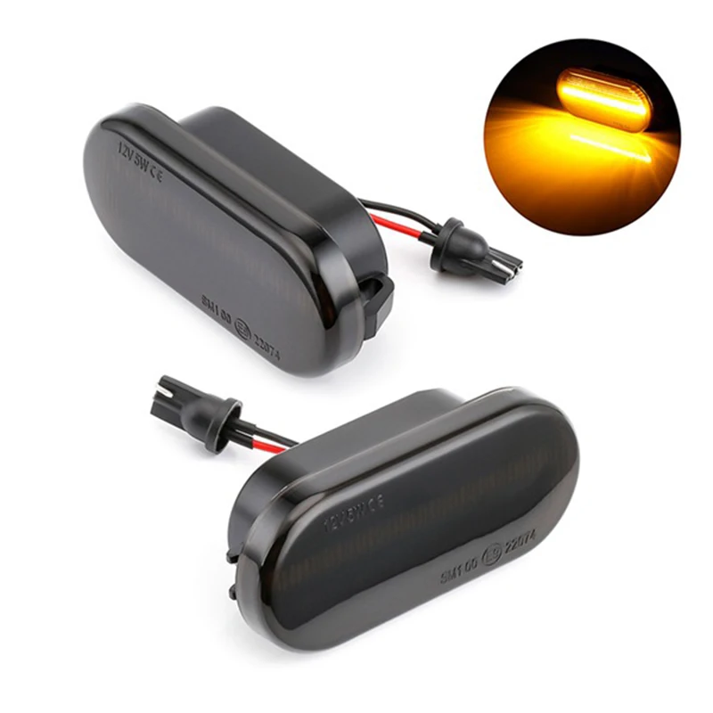 2 Stück LED-Seiten markierung Blinker für für Fokus mk2 (schwarz)