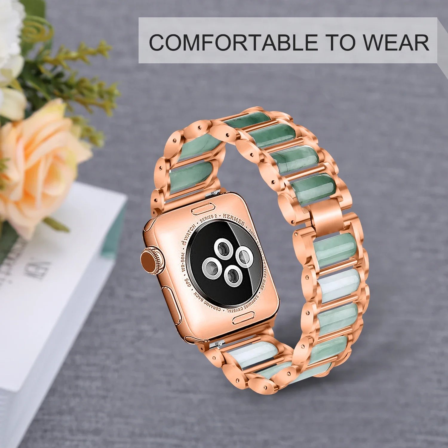 

Браслет нефритовый для Apple Watch 9 8 7 45 мм 41 мм, роскошный металлический ремешок для браслета Ultra2 49 мм 6 5 4 SE 44 мм 40 мм 10 46 мм 42 мм