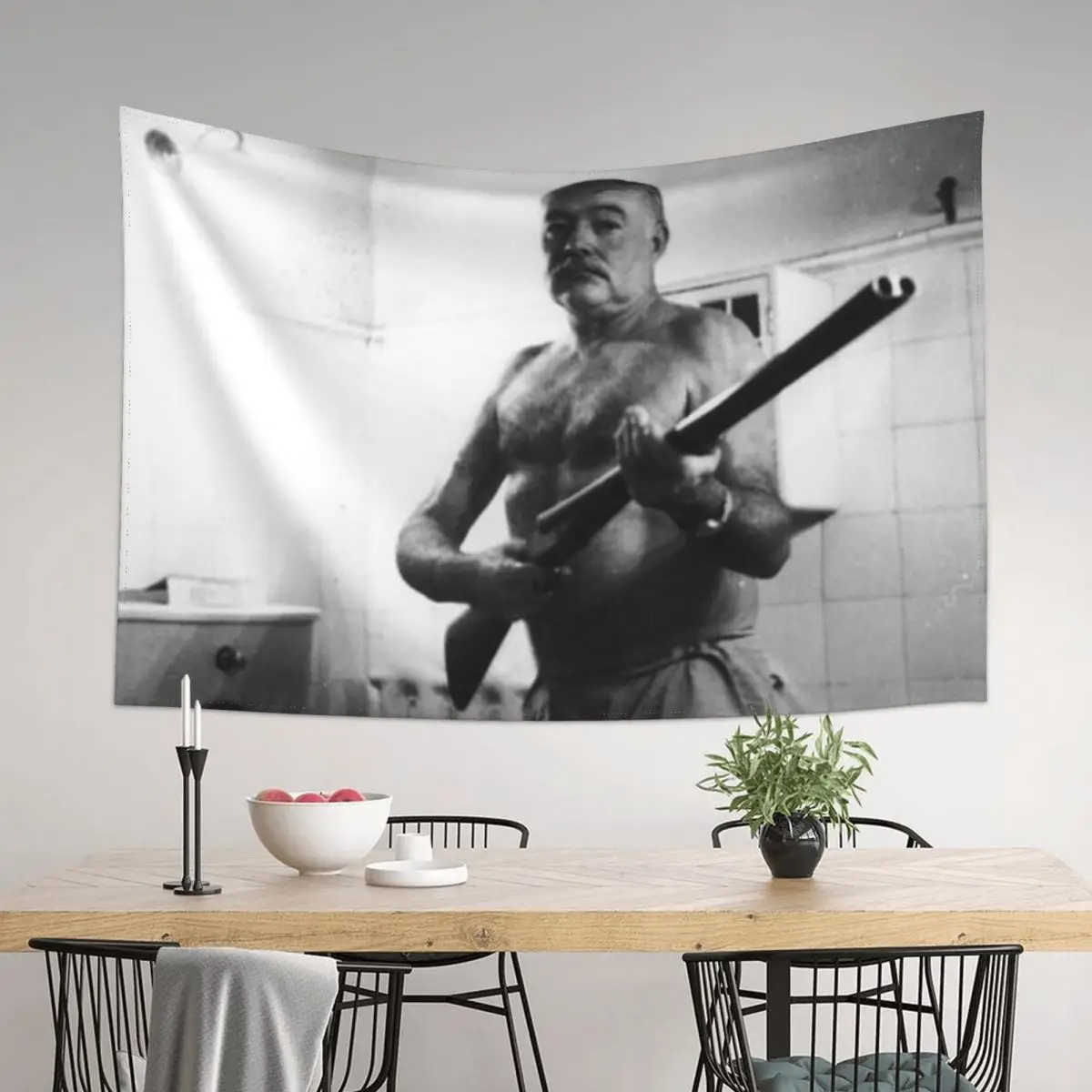 

Ernest Hemingway Tapestry Decoration For Bedroom Outdoor Decor Decoration Bedroom Aesthetic Room Decor Tapestry
